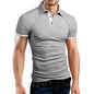 Men's Polo Shirt Short Sleeve Casual Slim Fit Color Blocking T-shirts England Style Streetwear Polos for Men's Fashion NovaCart