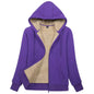 Sherpa-Lined Fleece Zip-Up Hoodie Jacket Women FitiqueFit