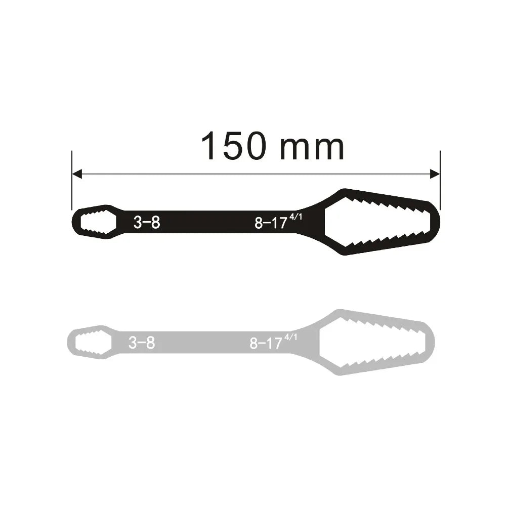 Universal Adjustable Torx Wrench 3-17mm Double-Headed Self-Tightening Glasses Wrench Board for Factory Hand Tools Spanner Pi-Mart