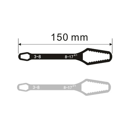 Universal Adjustable Torx Wrench 3-17mm Double-Headed Self-Tightening Glasses Wrench Board for Factory Hand Tools Spanner Pi-Mart