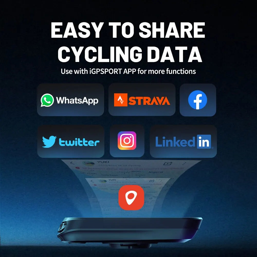 GPS Bike Computer IGPSPORT BSC100S Cycle Wireless Speedometer Bicycle Digital Stopwatch Cycling Odometer Cycling Computer Pi-Mart