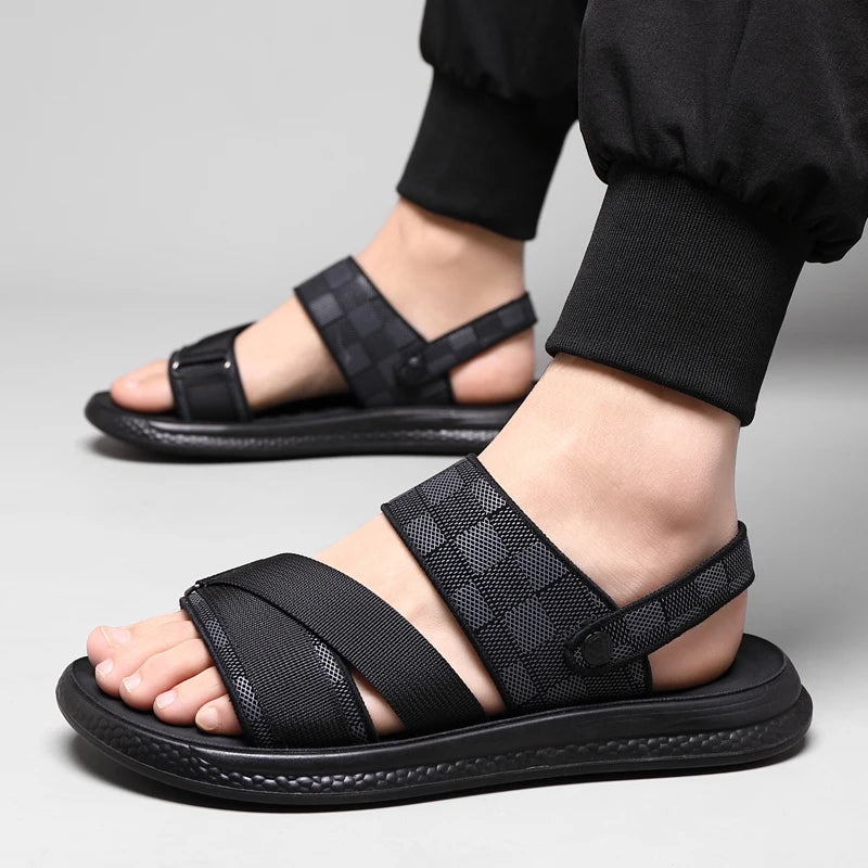 Men's high quality casual sandals summer outdoor waterproof anti slip soft sole comfort beach shoes fashion Lazy Driving slipper