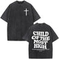 Christian Jesus Faith Over Fear Bible Verse Washed T-shirts Men Women Fashion Vintage Oversized T Shirts Harajuku Cotton T-shirt NovaCart