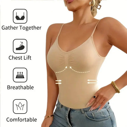 1pc Womens Camisole Shapewear Tops Tummy Control Built in bra Tank Shaping Body Shaper Slimming Cami Vest Corset NovaCart