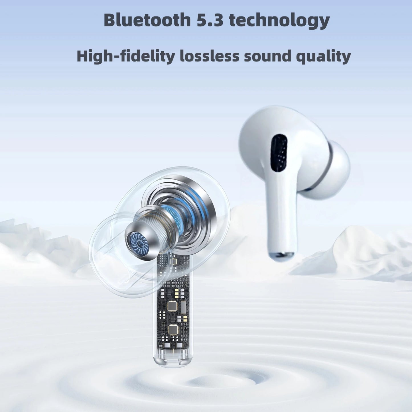 New air pro bluetooth earphones,wireless earbuds with mic,hifi stereo sound,clear bass,long playtime,compatible with android ios NovaCart