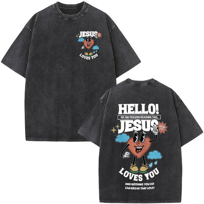 Christian Jesus Faith Over Fear Bible Verse Washed T-shirts Men Women Fashion Vintage Oversized T Shirts Harajuku Cotton T-shirt NovaCart