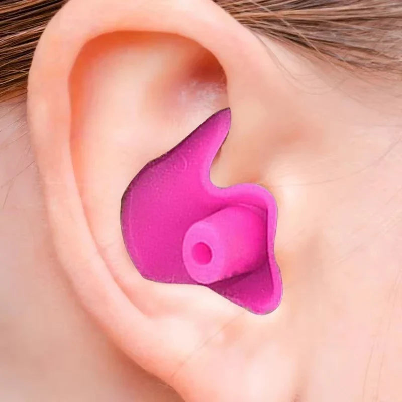 Durable Earplugs Classic Delicate Texture 1 Pair Waterproof Soft Earplugs Silicone Portable Ear Plugs Swimming Accessories Pi-Mart