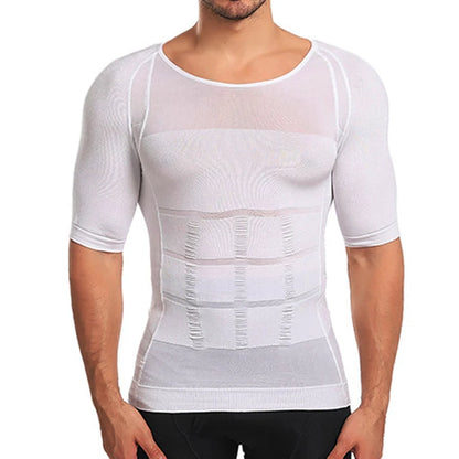 Mens Slimming Body Shaper Compression Shirt Tummy Control Slimmer Shapewear Gynecomastia Undershirt Posture Corrector Tops NovaCart