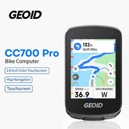 GEOID CC700 Pro Bicycle Computer 2.8-Inch Touchscreen GPS Bike Speedometer with Map Navigation for Cycling Odometer Pi-Mart