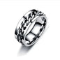 Spinning Anxiety Rings Free Shipping Items For Men Titanium Steel Rotatable Chain Fidget Joint Ring Jewelry Anillos De Hombres NovaCart