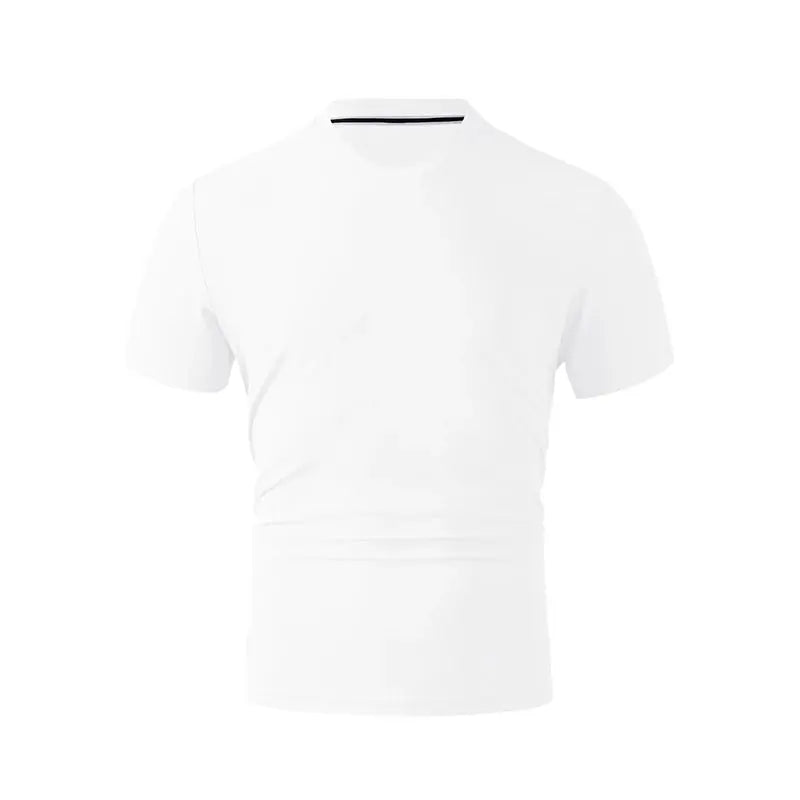 2025 New Men's Casual Fashion Simple V-neck Short Sleeved T-shirt Summer Comfortable Breathable Versatile Top NovaCart