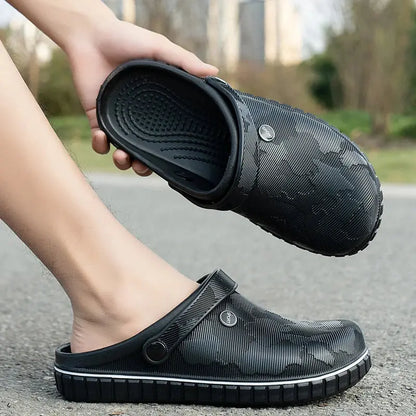 Lightweight Chef Shoes Closed Toe Rubber Sandals Men Clogs Garden Shoes Barefoot Zuecos Hombre Cholas Man Summer Beach Shoes NovaCart