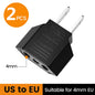 Elough 4.0mm US To EU Converter Plugs European EU To US America Travel Plug Adapter US to EU Power Adapter Electrical Plug Pi-Mart