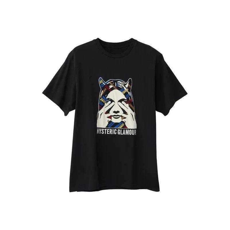 2025 Summer New High Quality HYSTERIC Printed Graphic T-shirts Men and Women Short Sleeved High Quality T-shirts Street Wear NovaCart