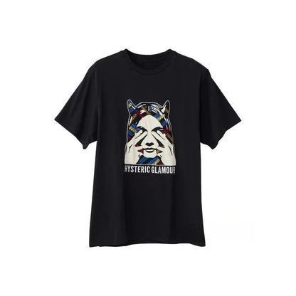 2025 Summer New High Quality HYSTERIC Printed Graphic T-shirts Men and Women Short Sleeved High Quality T-shirts Street Wear NovaCart