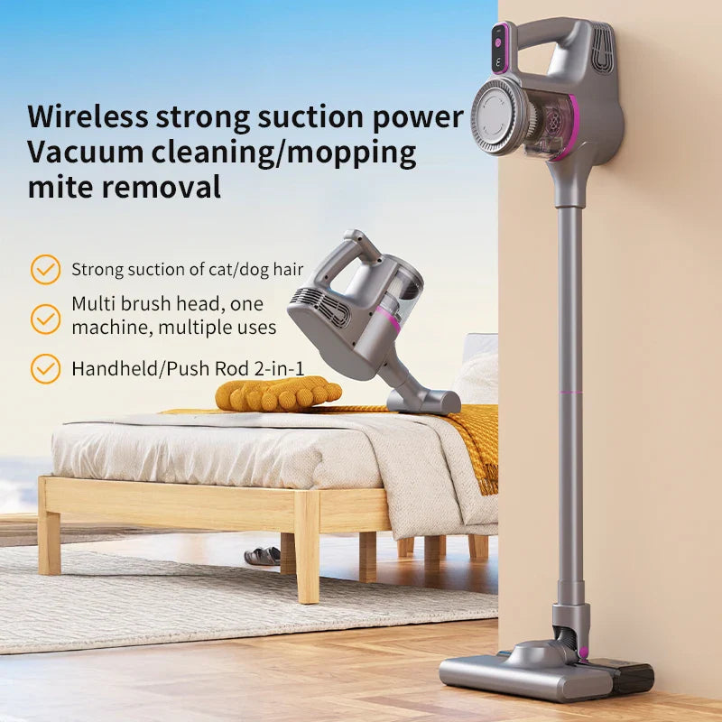 Cordless Vacuum Cleaner 15000Pa Strong Suction Stick Handheld 2 in 1 Lightweight for Carpet Hardwood Floor Pet Hair Car Cleaning Pi-Mart