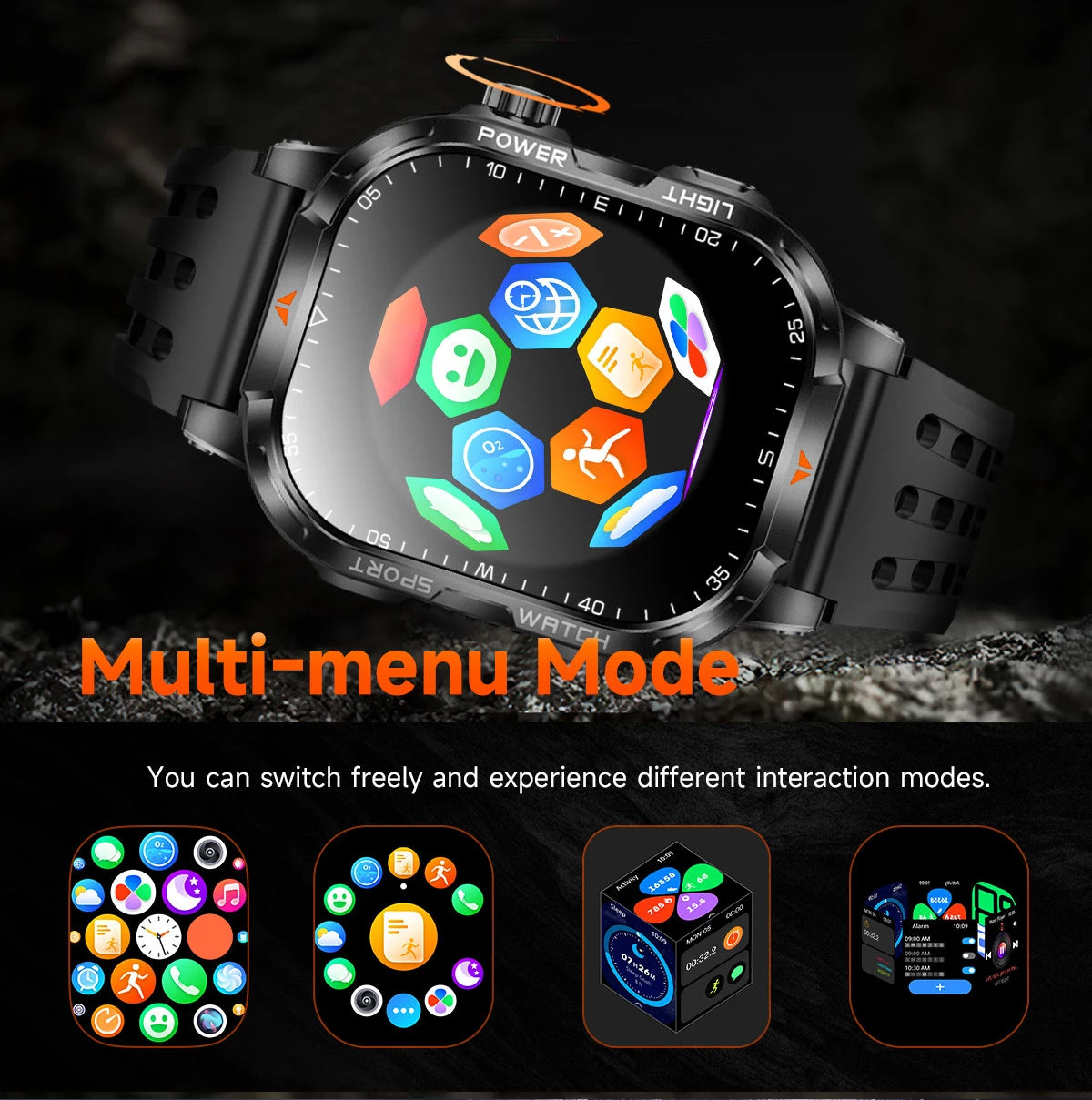 2026 New Men Sport Smart Watch 2.01" HD Screen Bluetooth Call 1400mAh Fitness Tracker Heart Rate/Sleep Monitor for Android IOS NovaCart