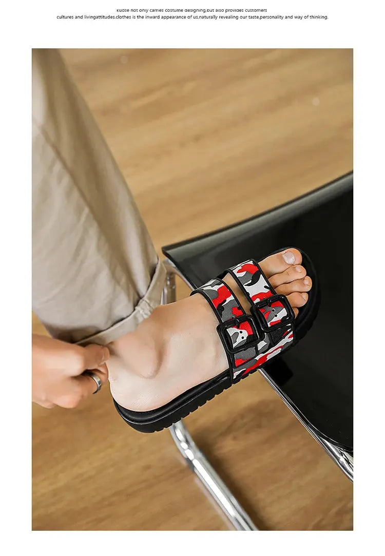 Summer beach slippers men's fashion comfortable breathable sandals ultra-light indoor and outdoor men's slippers plus size 46 47 NovaCart