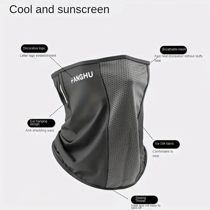 Cycling Masks Headwear Bandana Head Wrap Face Scarf Mask Neck Balaclava Breathable Light Cool Wind Outdoor Hiking Ice Silk Mask Pi-Mart