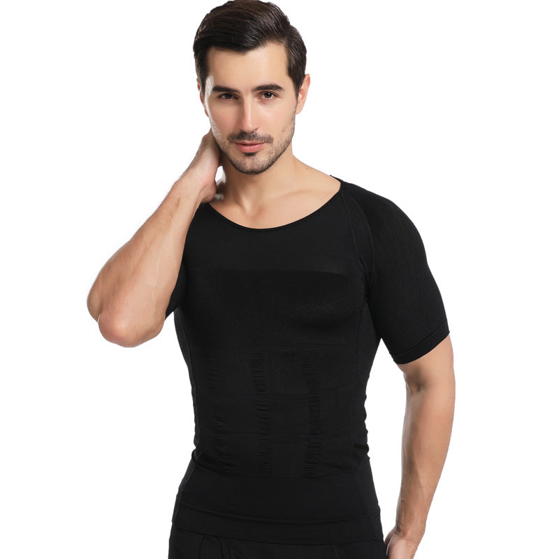 Compression Slimming T-shirt Men Body Shaper Waist Trainer Fitness Vest Fat Burn Chest Slim Shirt weight loss shapewear NovaCart