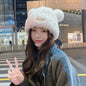 Letter Bear Ears Knitted Woolen Hat – Cute Cat-Ears Beanie for Women FitiqueFit