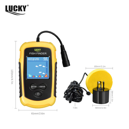 FFC1108-1 Alarm 100M Portable Sonar Fish Finders 45 degrees Sonar Coverage Echo Sounder Alarm Transducer Lake Sea Fishing NovaCart
