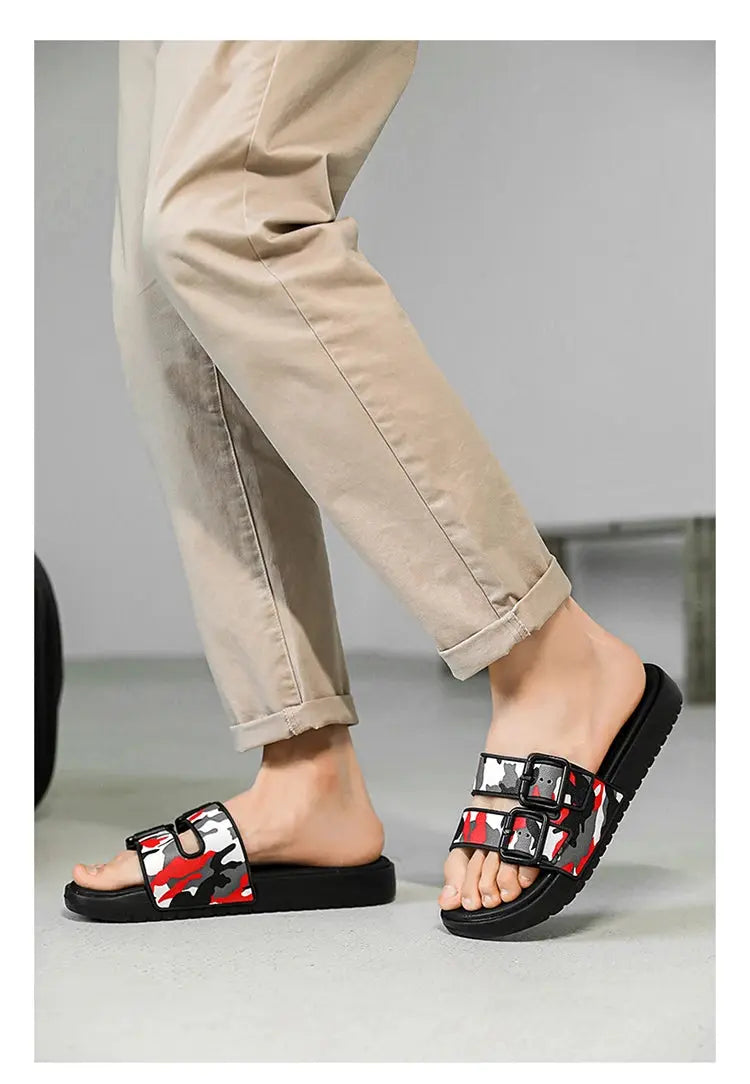 Summer beach slippers men's fashion comfortable breathable sandals ultra-light indoor and outdoor men's slippers plus size 46 47 NovaCart