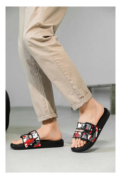 Summer beach slippers men's fashion comfortable breathable sandals ultra-light indoor and outdoor men's slippers plus size 46 47 NovaCart
