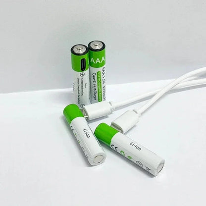2025NEW Lithium-Ion Battery Type-C Rechargeable High-Capacity Battery AA&AAA Battery For remote control, mouse, electric toys Pi-Mart
