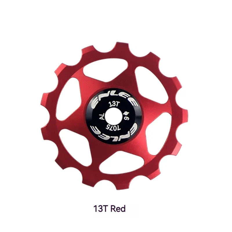 ENLEE Bike Aluminum Alloy Guide Wheel Pulley Rear Derailleur 11T 13T Guide MTB Ceramic Bearing Jockey Wheel For 4/5/6MM Pi-Mart