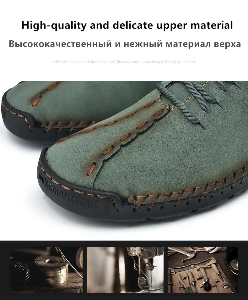 Hot Sale Comfortable Men's Casual Shoes Loafers Large Size Sneakers Quality PU Leather Handmade Shoes Men Flats Moccasins Shoes NovaCart