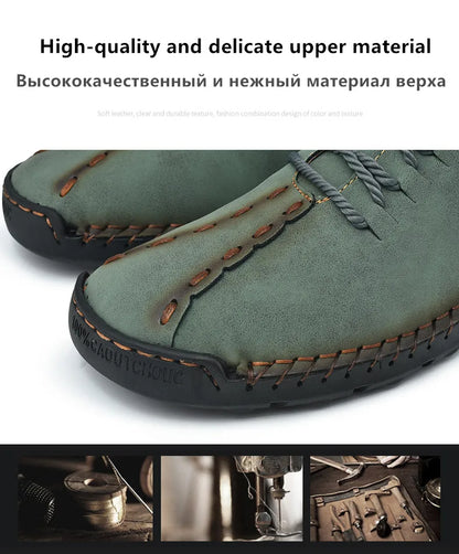 Hot Sale Comfortable Men's Casual Shoes Loafers Large Size Sneakers Quality PU Leather Handmade Shoes Men Flats Moccasins Shoes NovaCart