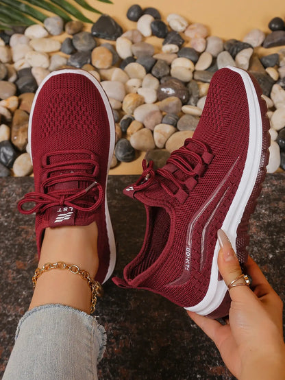 Women's shoes, soft soles, not tired feet,summer sneakers platform shoes, flying weaving, breathable women's sneakers shoes NovaCart