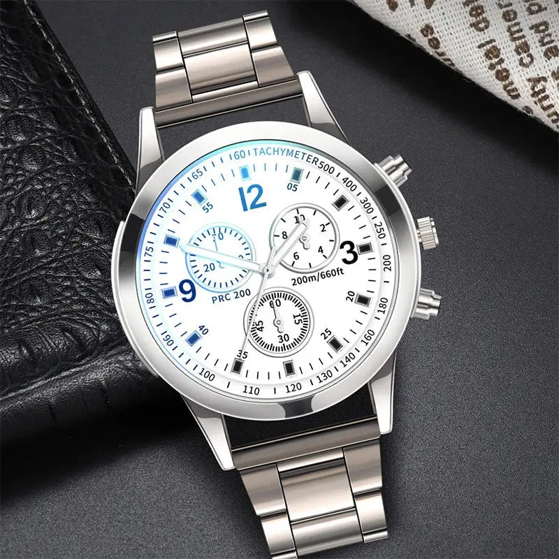 1/2PCS Men Business Watches Fashion Men's Steel Band Quartz Watch with Bracelet（Box not Included） NovaCart