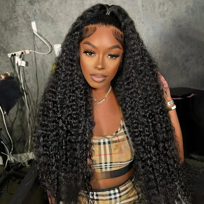 40 50 Inch HD 13x6 Deep Wave Lace Frontal Wigs Brazilian 13x4 Water Wave Curly Lace Front Human Hair Wigs For Women 300 Density NovaCart