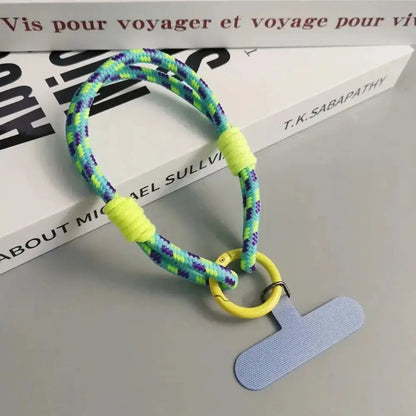 Portable Phone Lanyard Phone Hanging Rope Fashion Candy Color Phone Wrist Straps Nylon Anti-lost Rope Keychain Phone Accessories NovaCart