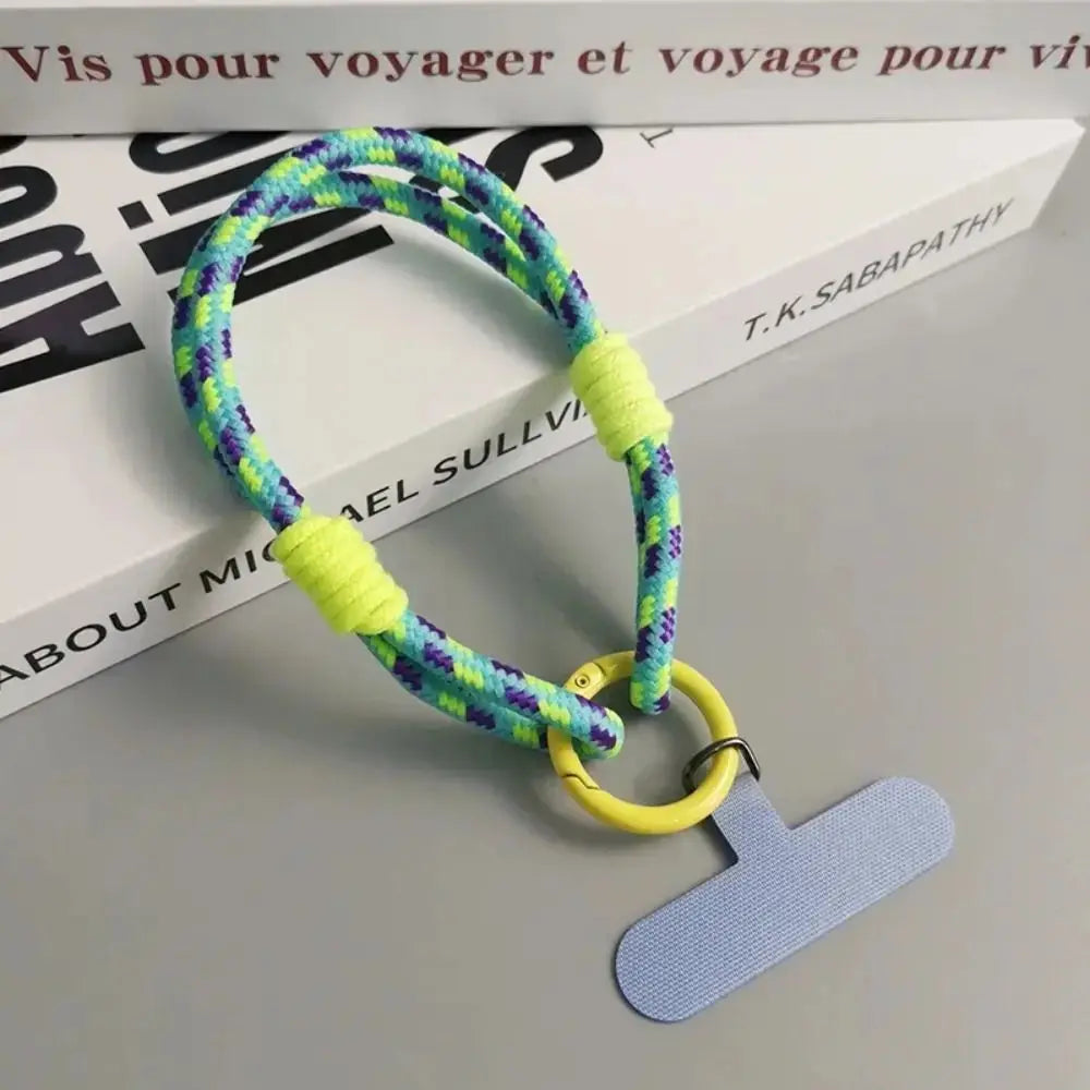 Portable Phone Lanyard Phone Hanging Rope Fashion Candy Color Phone Wrist Straps Nylon Anti-lost Rope Keychain Phone Accessories NovaCart
