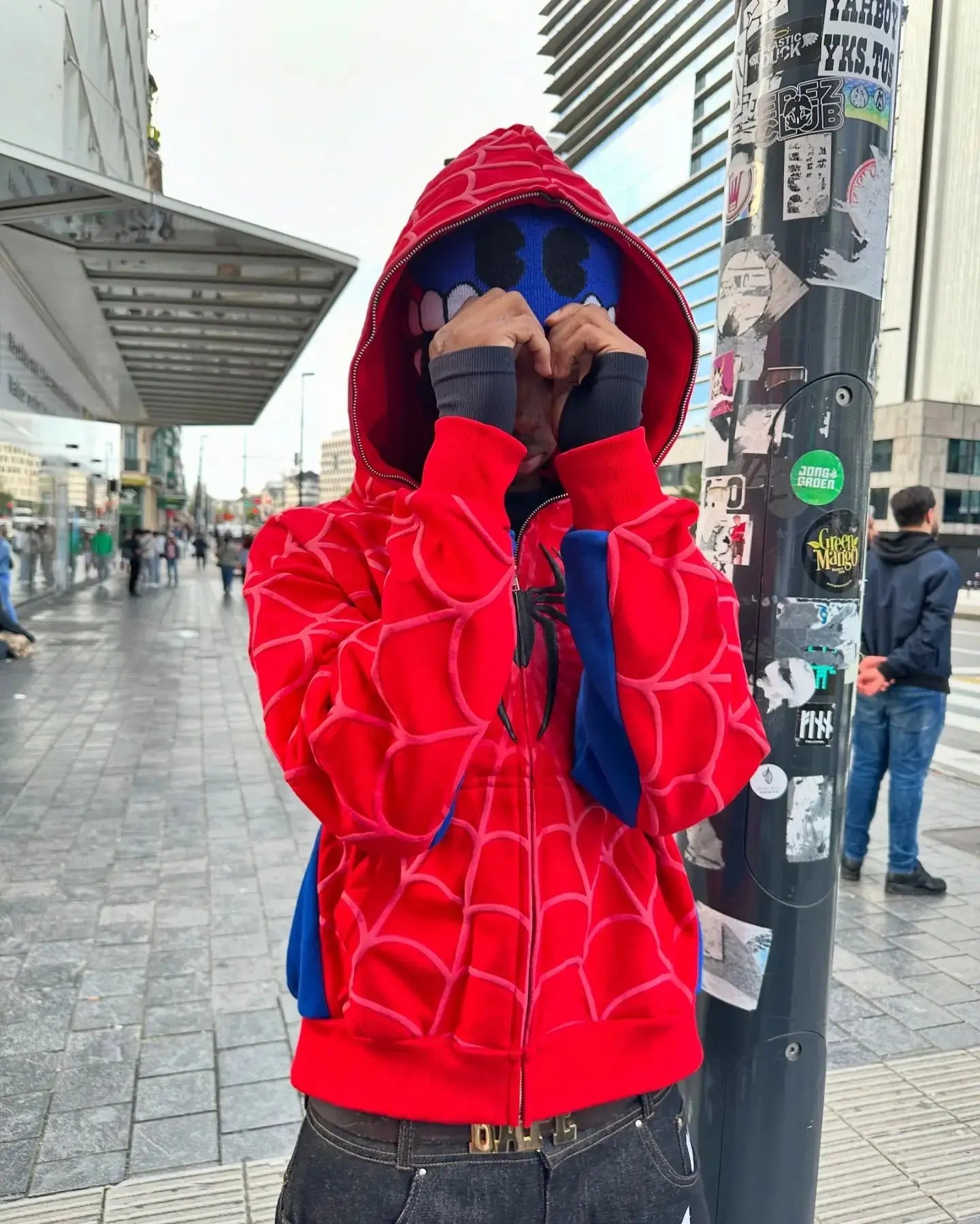 Y2k Retro Gothic America Spider Foaming 3d Print Hoodies Fashion Oversized Loose Full Zipper Hoodie Men Jacket Street Sweatshirt NovaCart