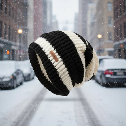 Unisex Stacking Knitted Beanie Cap – Winter Warm Striped Hip-Hop Bonnet Hat FitiqueFit