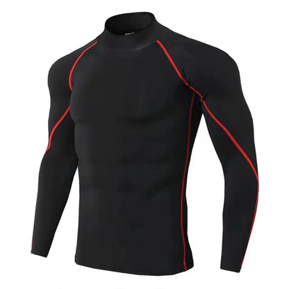 Men Compression Long Sleeve T Shirt Sportswear Male Skinny Tshirt Elastic Track Tracksuit Clothing Gyms Fitness T-shirt For Men NovaCart