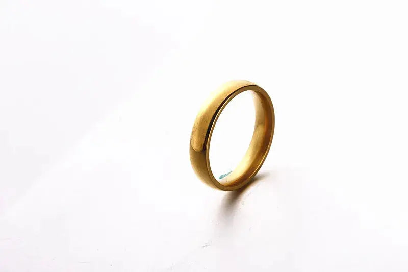Simple 4mm 6mm Titanium Ring Women Men Prevent Allergy High Polished Wedding Rings Stainless Steel Couple Finger Jewelry Gifts NovaCart