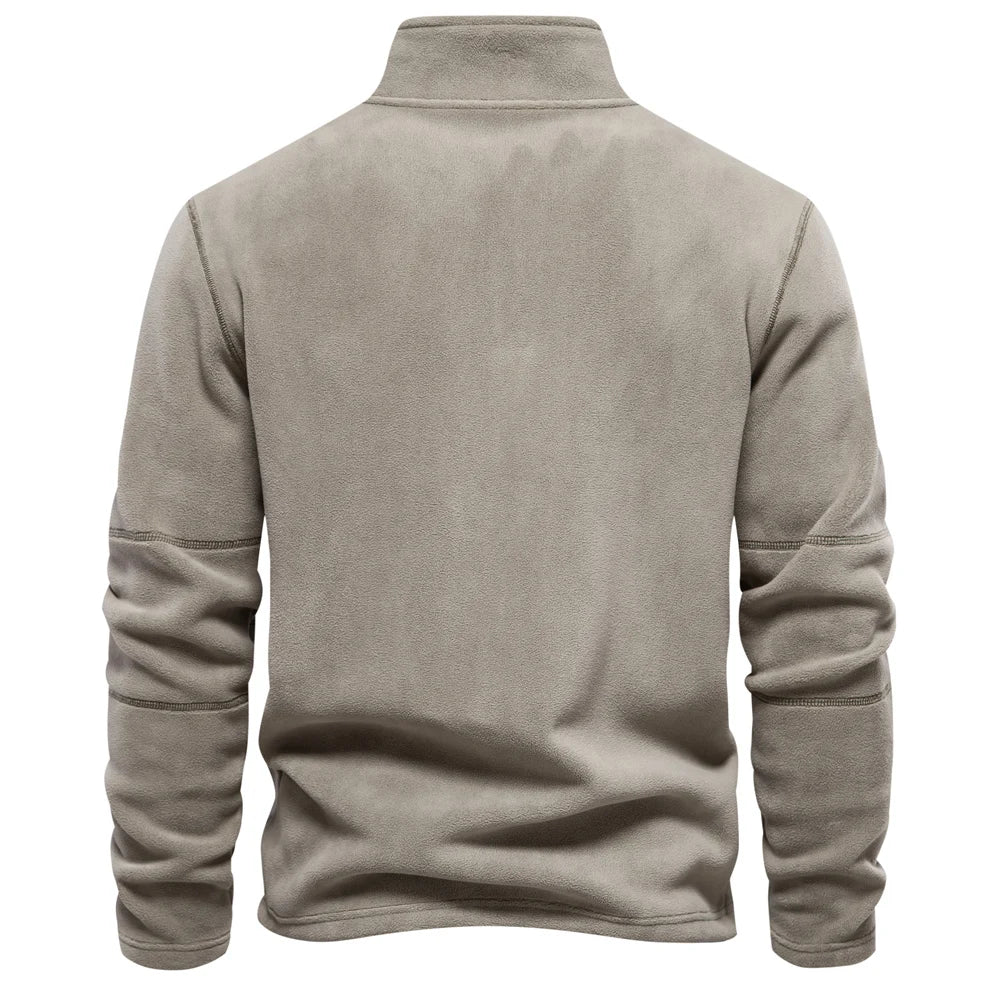 AIOPESON Brand Quality Thicken Warm Fleece Jacket for Men Zipper Neck Pullover Men's Sweatshirt Soft Shell Mens Jacket NovaCart