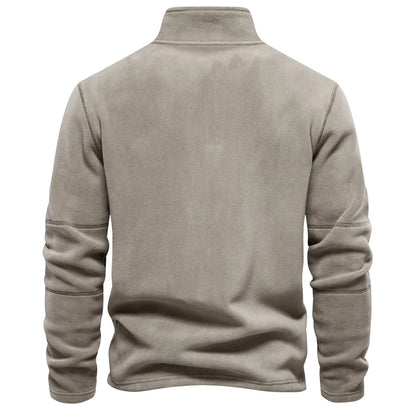 AIOPESON Brand Quality Thicken Warm Fleece Jacket for Men Zipper Neck Pullover Men's Sweatshirt Soft Shell Mens Jacket NovaCart