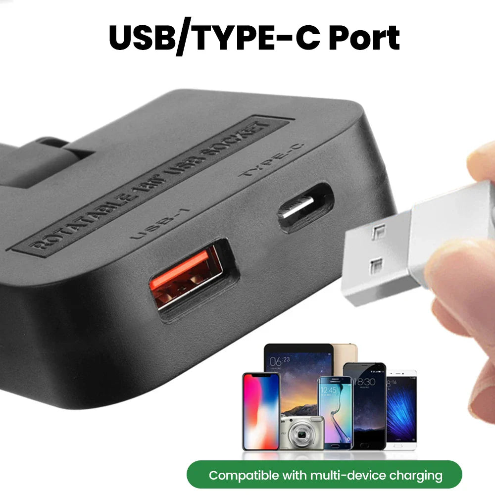 180° Rotatable Travel EU Extension Socket 3-in-1 Universal Power Converter European Standard Wireless Outlet Adapter 250V 2500W Pi-Mart