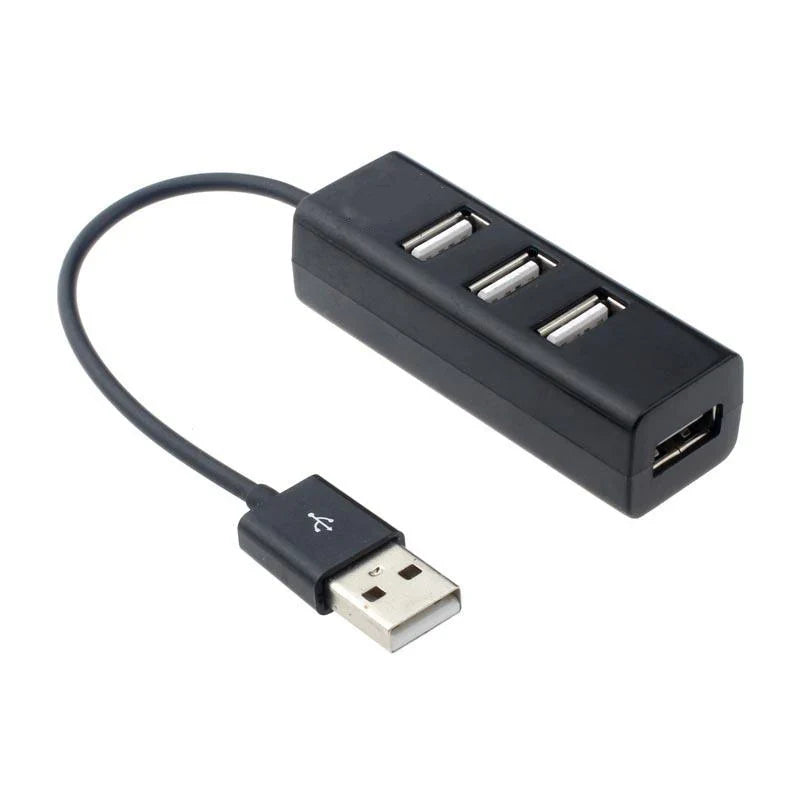 Mini 4-Port USB 2.0 Hub Adapter High-Speed Hub USB Splitter Converter All-in-One Computer Accessory Pi-Mart