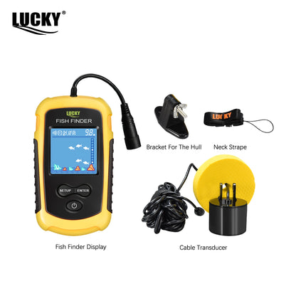 FFC1108-1 Alarm 100M Portable Sonar Fish Finders 45 degrees Sonar Coverage Echo Sounder Alarm Transducer Lake Sea Fishing NovaCart