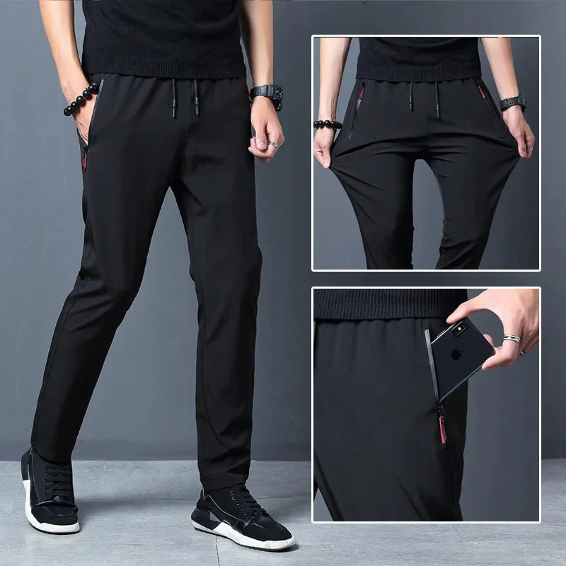 Slim Fit Stretch Jogger Pants with Elastic Waist FitiqueFit