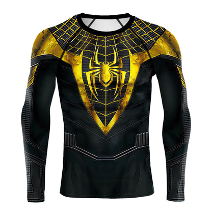 Fashion Comics Spider Cosplay 3D Printed Men's Long Sleeve T-shirt Superhero Tee Casual Loose Fitness Sports Tops Street Clothes NovaCart