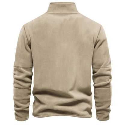 AIOPESON Brand Quality Thicken Warm Fleece Jacket for Men Zipper Neck Pullover Men's Sweatshirt Soft Shell Mens Jacket NovaCart