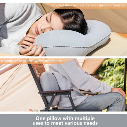 BISINNA Camping Inflatable Pillow Portable Ultralight Travel Hiking Air Sleeping Pillow for Neck and Lumbar Support Pi-Mart